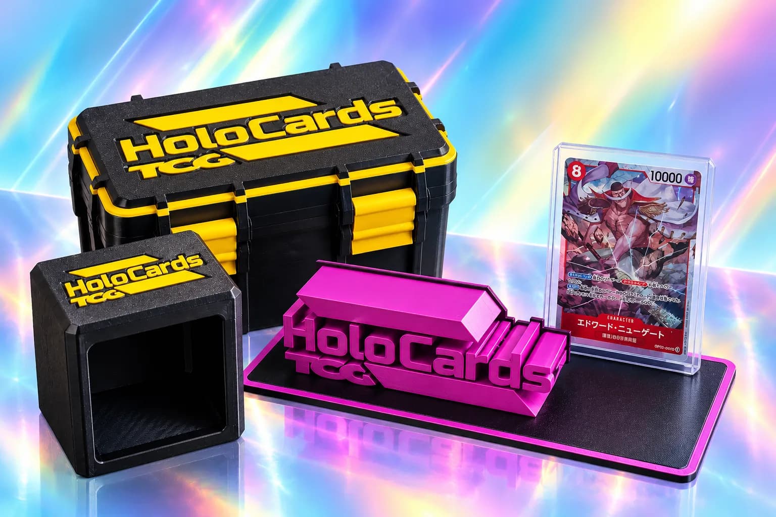 Display de sobres TCG, sobres foil y stand para cartas